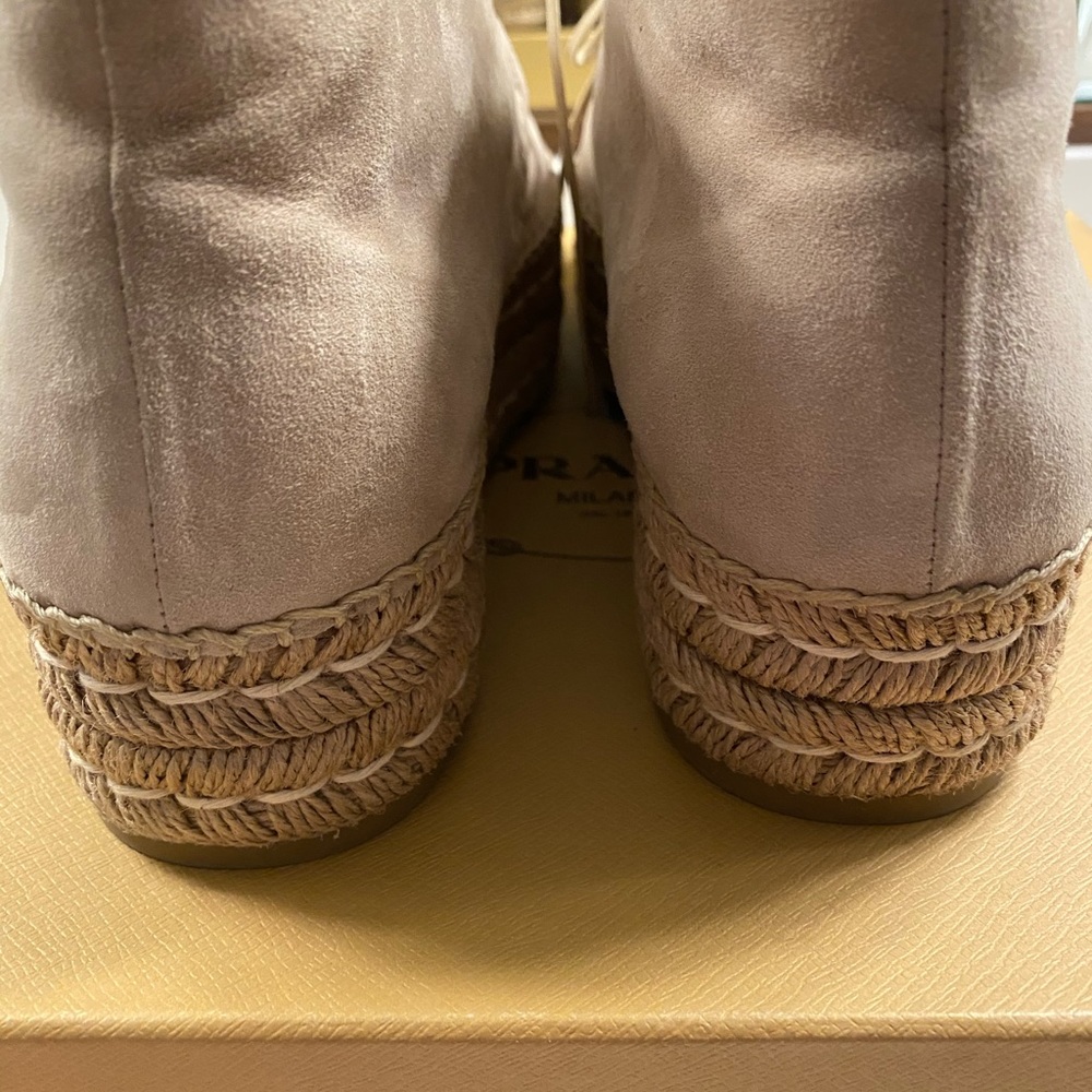 PRADA Suede Espadrille Chukka Boots Size 39.5 - Picture 6 of 14